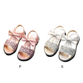 

Kids Baby Girl Soft Sole Shoes Anti-slip Sequins Design Sandals Prewalkers First Walkers Walking Shoe
