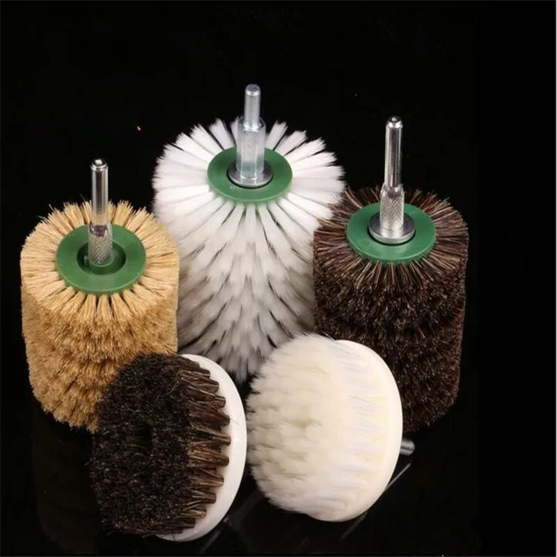 Polishing Tool 1 Set Electric Drill Brush Kit Tile Grout Scrubber Brushes Tub Cleaner Kit Walnut
