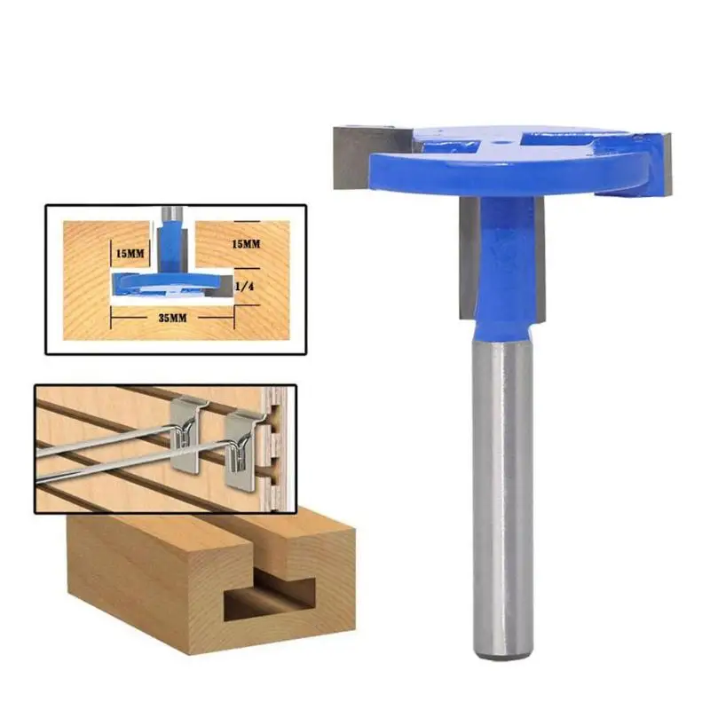

1/4in T-type Wood Router Bit Mill Engraving Trimmer Adapter Trim Milling Cutter T-Slot Wood Router Bit Milling Cutters For Wood