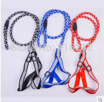 

Adjustable Nylon Rope Pet Dog Puppy Cat Lead Leash Harness Walking Chest Strap