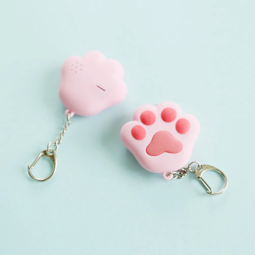 

Creative cartoon cat's paw keychains fashion personalized novelty LED flashlight pendant key chains smycz do kluczy kid toy gift