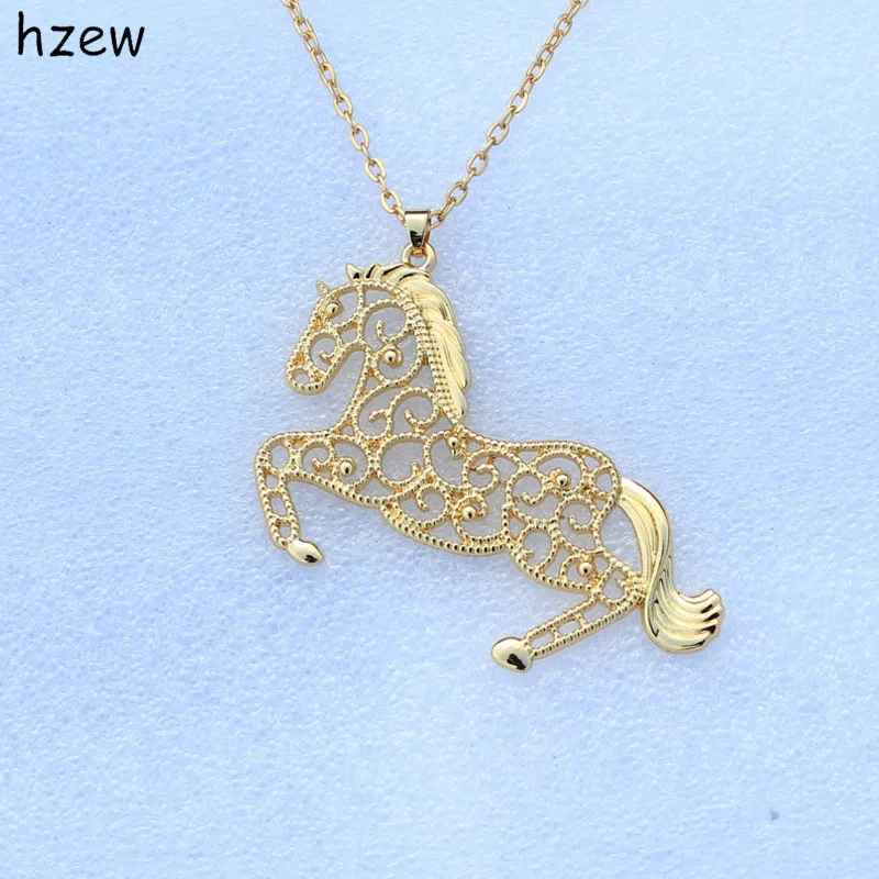 Ожерелье hzew run horse большой размер 7 см * 4 5 милый конский Кулон Ожерелье|horse necklace|horse