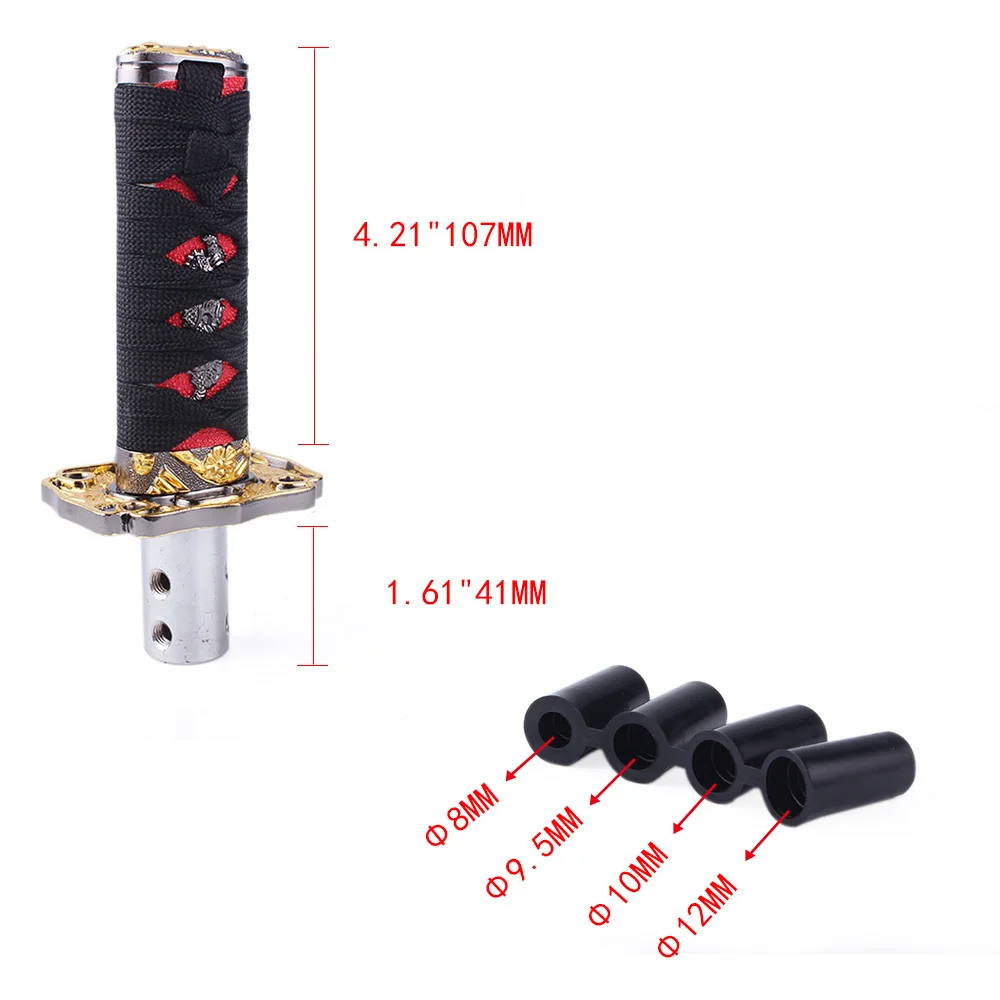Рукоятка рычага переключения передач для гоночного автомобиля Катана самурайский меч ручка переключения передач Меч рукоятка рычага переключения передач RS-SFN025-100mm