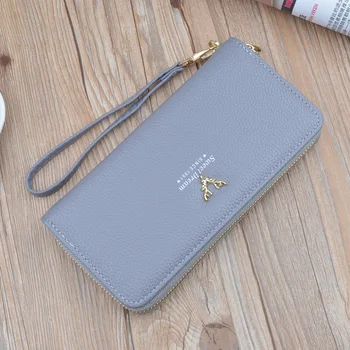 

Wholesale 2019 Latest Women Wallet Large Capacity Wallet Femal PU Leather Wallet Zipper Change Purse Card Holder Phone Pocket