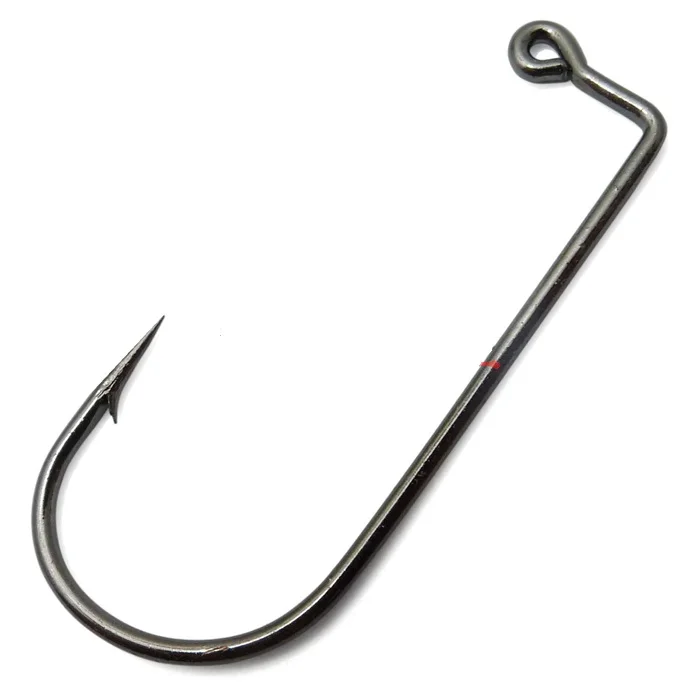100pcs 9147 High Carbon Steel Barbed Fishing Hook Black 90 Degree
