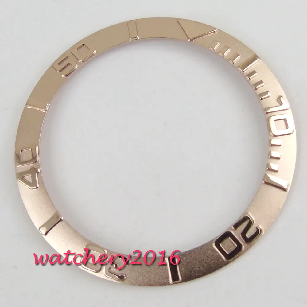Banhado a Ouro de Cerâmica Mais Novo Luxury Milímetros Parnis Rose Moldura Relógio Inserção Fit Movimento Automático Homens Ver Bezel Hot 38