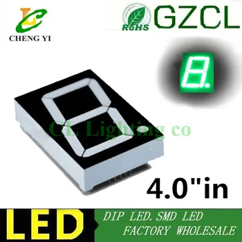 

2PCS 4" 4in Common Anode 7 Segment Pure green LED Display 122*90*15mm Nixie tube 4 inches 1 Bit Digital Tube Plastic Metal