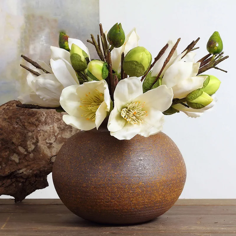 luxury high imitation silk fabric plastic flower artificial flower flower Wholesale simulation