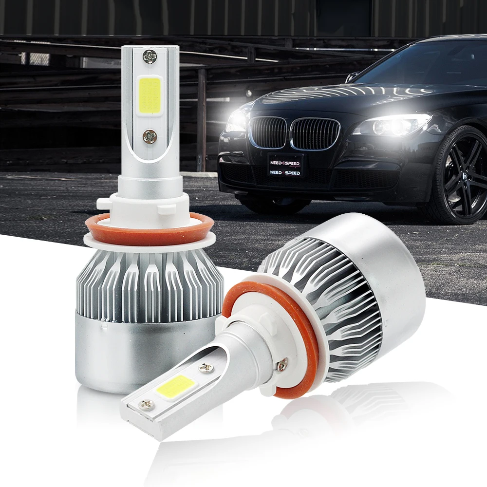 ANBLUB 72W LED Auto Bulb Light H1 H3 H7 H11 9005 9006 9007 H4 Hi/Lo