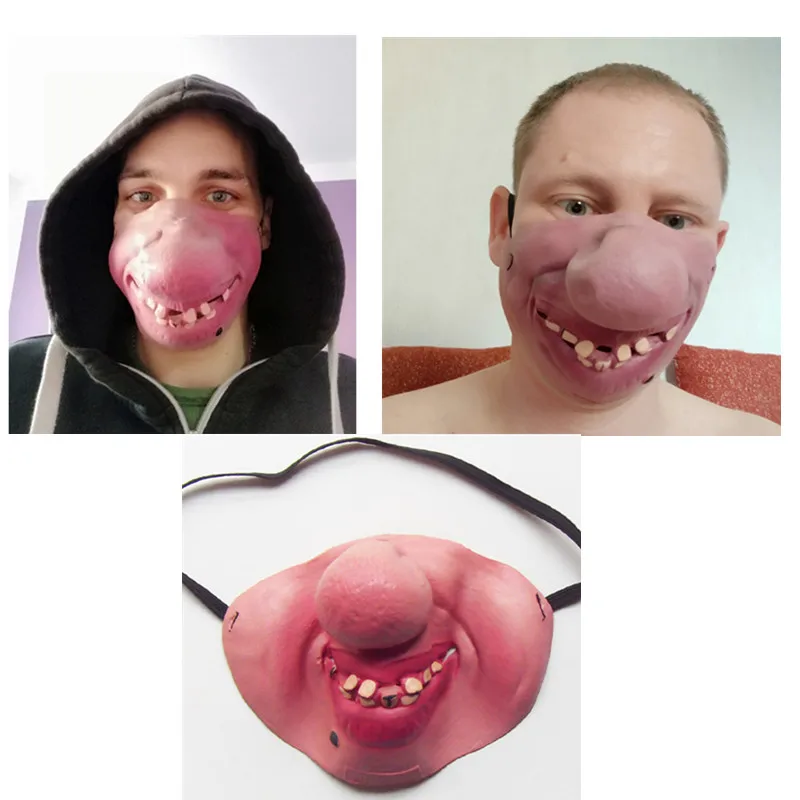 

Funny Jokes Toys for Children Adult Big Nose Horrible Latex Masks Clown Cosplay Half Face Masquerade Theme Party Hats Toy