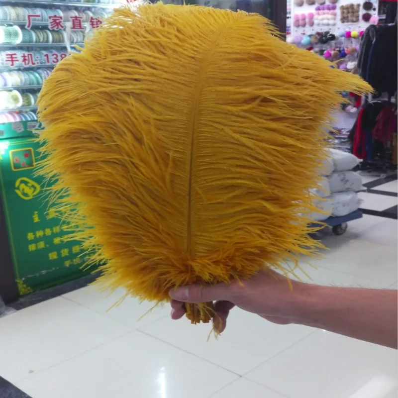 

Wholesale gold Ostrich Feathers 15-50CM 6-20 Inch Carnival Decor Party Wedding Decorations Natural Ostrich Feather plumes