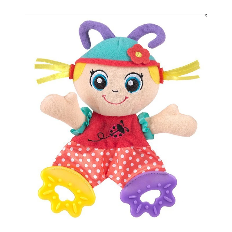 3 Styles Baby Development Grasping Rattles Toys for Children Infant Pacify Calm Doll Towel with Plush Teether Playmate Lion Dog