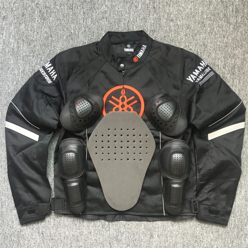 

New Men Motorcycle Jacket Summer Mesh Racing Jackets Motocross Motorbike Protective Riding Jacket with 5 sets Protectors