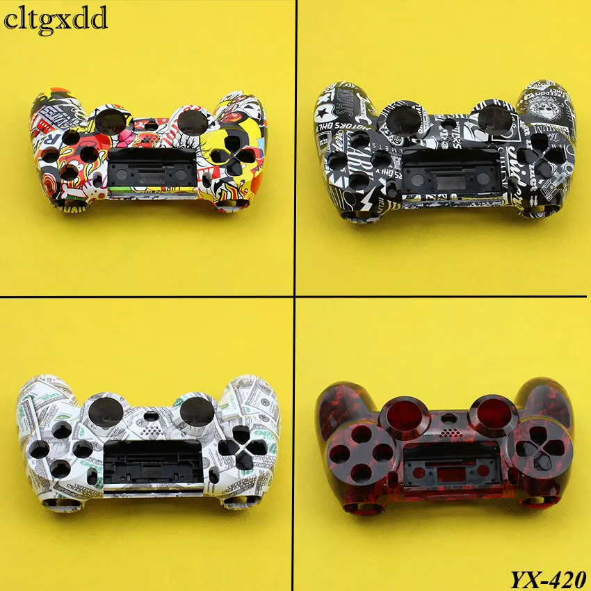 

cltgxdd For PS4 Controller Case Front back Upper Under Cover Housing Controller Shell For Sony DualShock 4 Gamepad Smooth