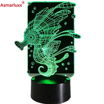 

New Arrived Hippo campi 3D LED Lamp 7 Colors Change Lamp Acrylic 3D LED Night Light Micro USB Table Desk Lamp Home Decor Gift