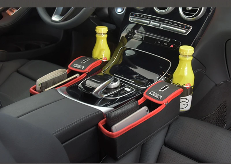 Top Quality Car Seat Gap Filler Leather Phone Storage Box