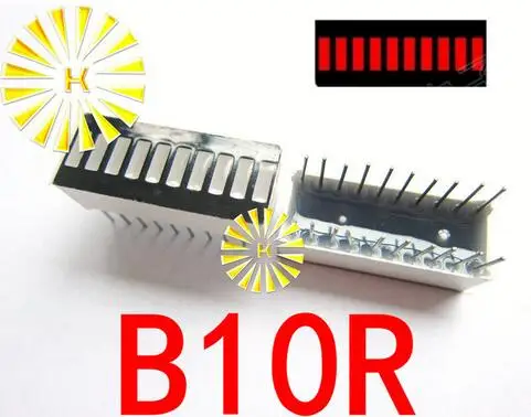 2-4Pcs LED Amber Bar Graph Display 10 Segments LED Displays 10 Bargraph