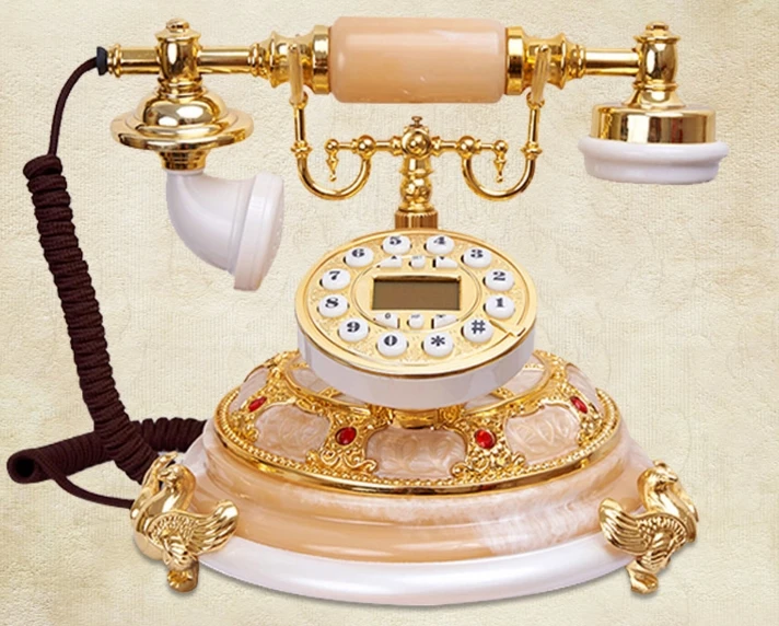 Модный телефон античный винтажный телефон/Hands free/синий с подсветкой номер