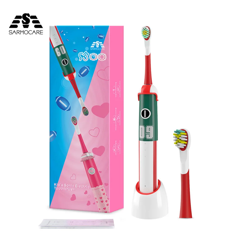 

Sonic Kids Electric Toothbrushes Rechargeable with Timer for childs Toddler Electronic Toothbrush for Travel with 2 ToothBrushes