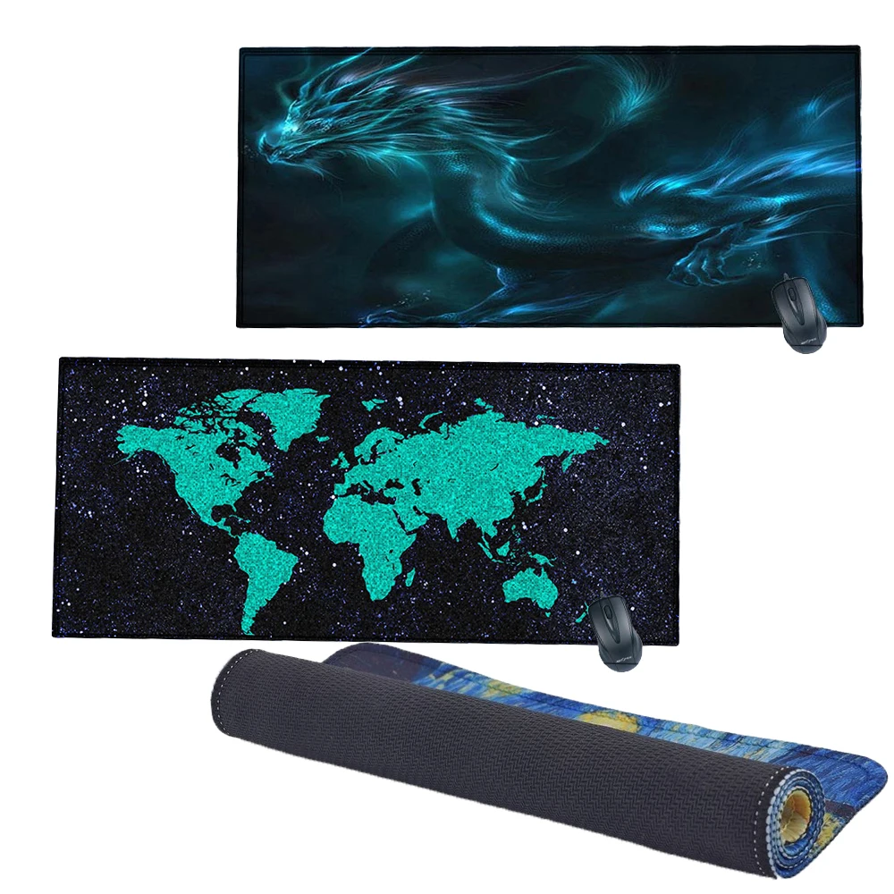 Viviration Tapis De Souris Xxl Large Mousepad Rubber Gaming Pad For Trackball Laser Optical Mice For Warcraft Overwatch Dota Lol