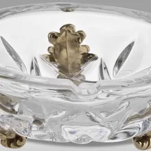 Европейский суд роскошная модель номер вилла отель высокого класса Хрустальное стекло инкрустированное медь декоративная пепельница для сигарет