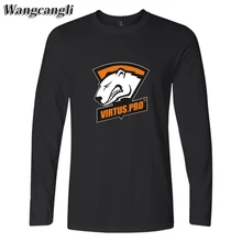wangcangli HOT SELL 2017 New Fashion Brand Men Clothes DOTA2 Long Sleeve Slim Fit Men Cotton T-Shirt Casual T Shirts 4XL
