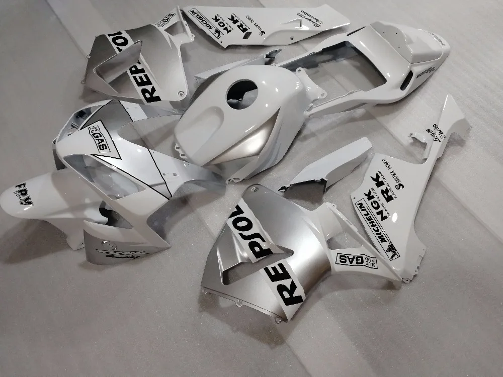 7 подарки мотоцикл части для HONDA 2003 2004 CBR600RR Обтекатели комплекты CBR 600 RR 03 04 600RR цвета: белый, серебристый обтекатель комплект