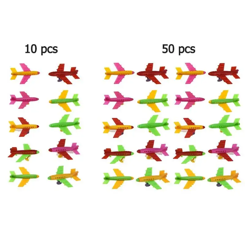 10/50 шт в наборе, маленький Пластик с трёхмерными чертёжами собранный комплект ролики мини самолет модель игрушка Дети моделирование игрушка "самолет"