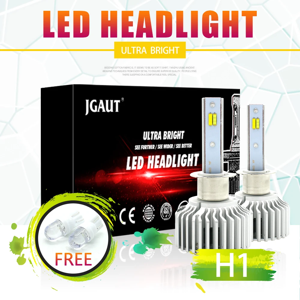 

LOAUT 3 Color Switch 3000K 4300K 6000K H1 LED Headlight 8000LM Fog Light Play and Plug 3C Universal Car light Main