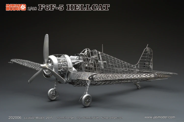 Полностью из металлического сплава DIY Сборная модель самолета 1/48 F6F-5 адский Кот истребитель Скелет головоломка