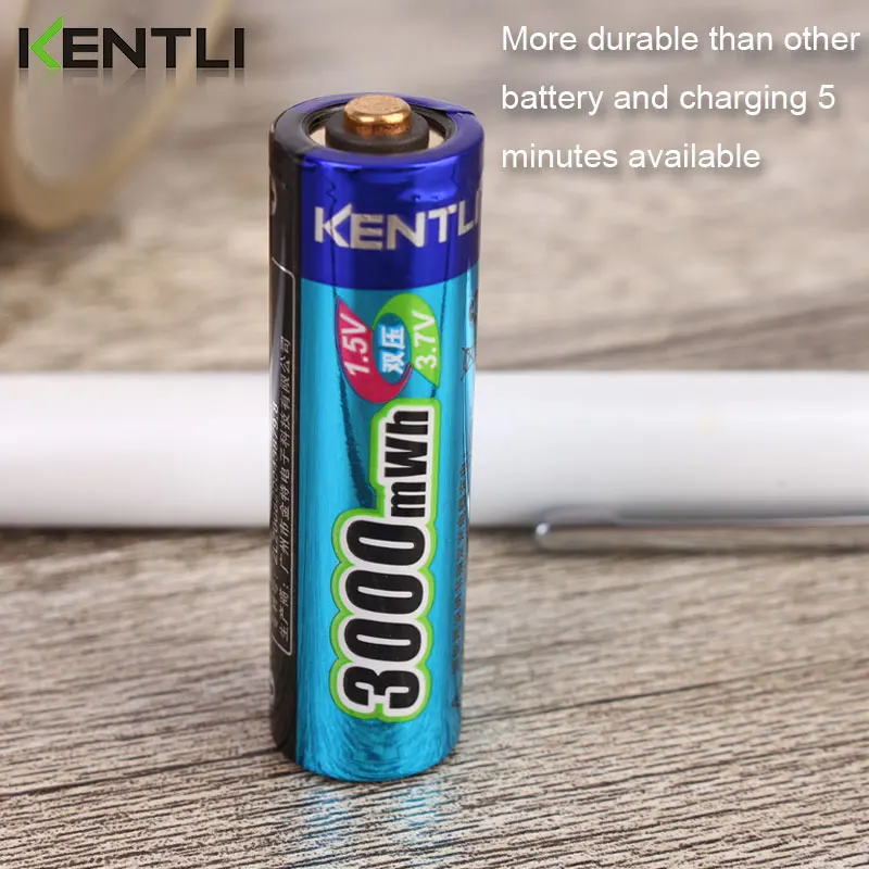 KENTLI AA 1 5 В 3000mWh литиевая литий ионная аккумуляторная батарея + 4 канальный