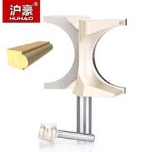 HUHAO 1pcs 1/2″ Shank Half Round bit 2 flute endmill Router Bits for wood without bearing Woodworking Tool milling cutter