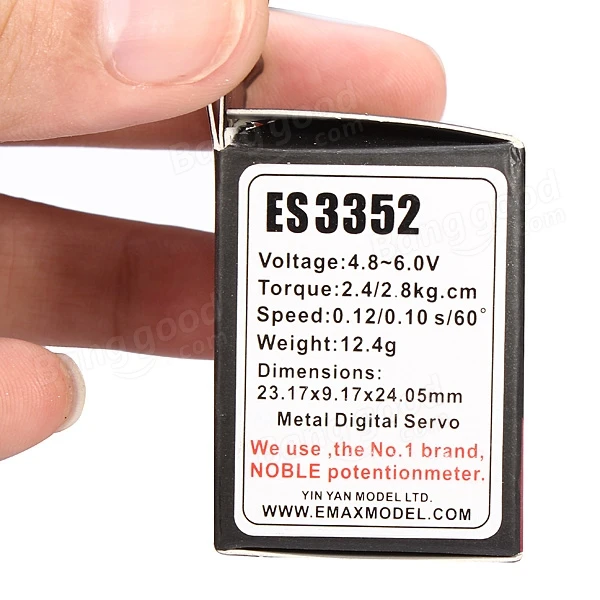 6X EMAX ES3352 12 4g мини металлическая передача цифровая сервопривод для RC самолета|digital