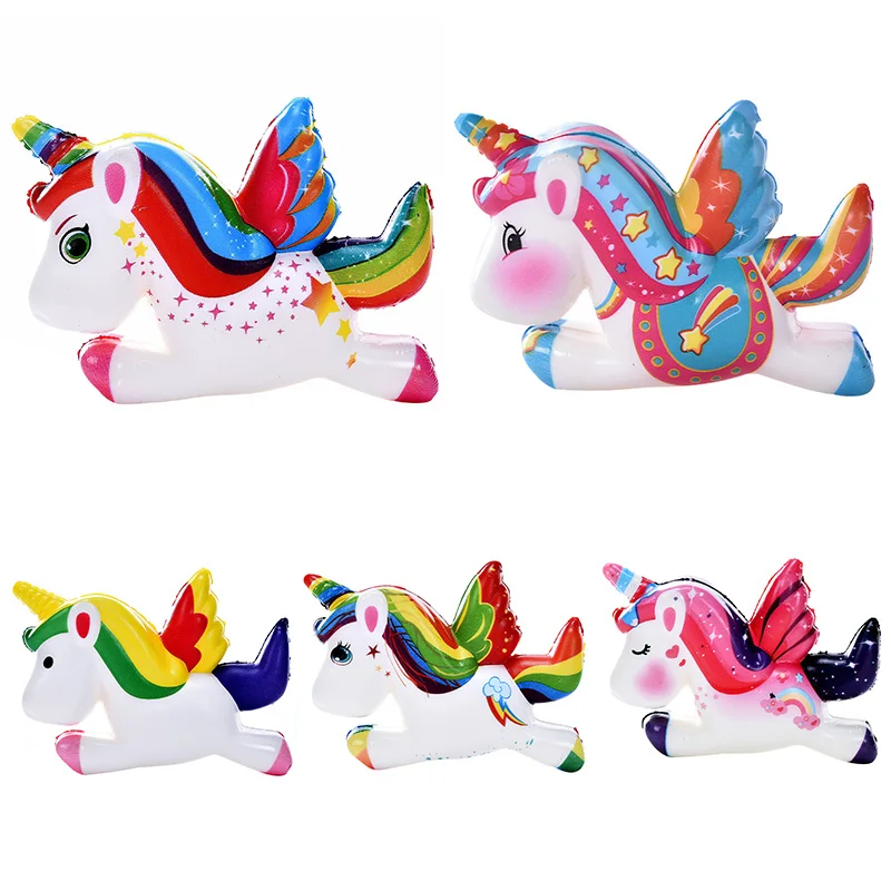Новинка Kawaii Jumbo Squeeze Toys Детские красочные медленно поднимающиеся антистрессовые