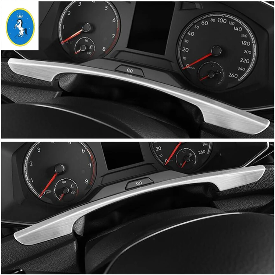 

Yimaautotrims Auto Accessory Car Dashboard Instrument Panel Cover Trim Fit For Volkswagen T-Roc T Roc 2018 2019 Stainless Steel