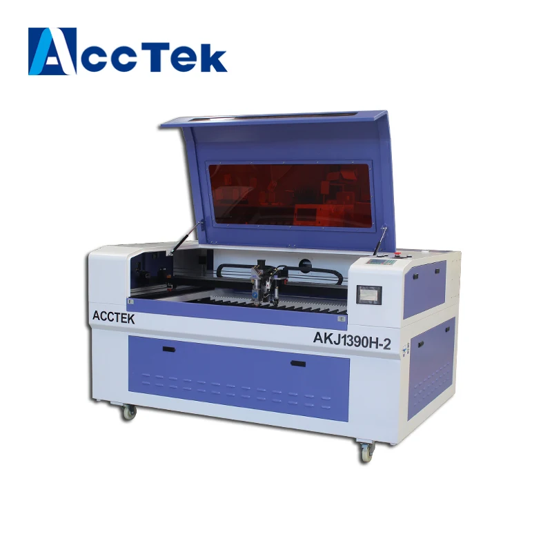 AccTek cnc laser cutter for metal with two laser heads for cutting
