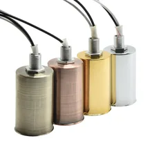 E14 выключатель света разъем с 25 см провод Керамика Core E14 винт лампы патроны для люстры держатель потолочного светильника высокой Температура сопротивление 6 шт