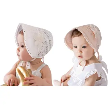 

Summer Baby Sun Caps Cute Princess Sunshade Hats Children Floral Lace Cap Cotton Girls Palace Hat Lovely Kid Children Beanie Hat