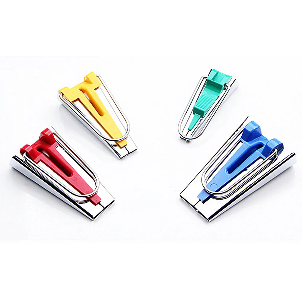 6 ملليمتر 12 ملليمتر 18 ملليمتر 25 ملليمتر 1 مجموعة/4 قطع النسيج البرسيم التحيز الشريط صانع أداة ملزمة مجموعات أداة آلة خياطة اللحف الخياطة هدب أد...