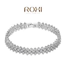 ROMAD Fashion Bracelet Gold Color trendy jewelry wedding gift Austrian crystal fashion Environmental Micro Inserted Jewelry