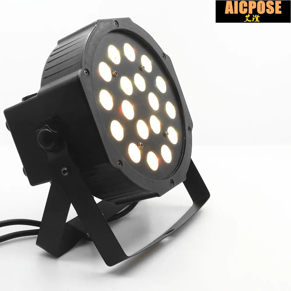 10 шт./Лот 18 шт. 3 Вт светодиодные лампы 18x3 Par RGB в 1 плоский par led dmx512 дискотеки