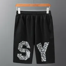 Мужская одежда брюки летние толстые люди плюс удобрения для увеличения печати мужские шорты большая футболка прямые брюки