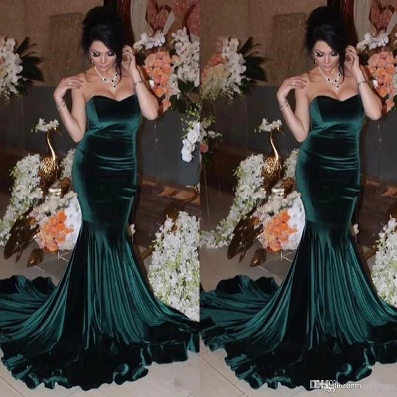 hunter green velvet gown