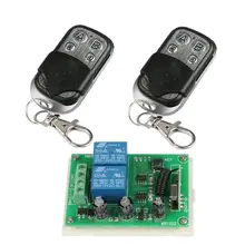 

Universal 4 buttons 433MHz Remote Control LED Switch Learning Code Transmitter with Relay Receiver Module for Garage Door Opener