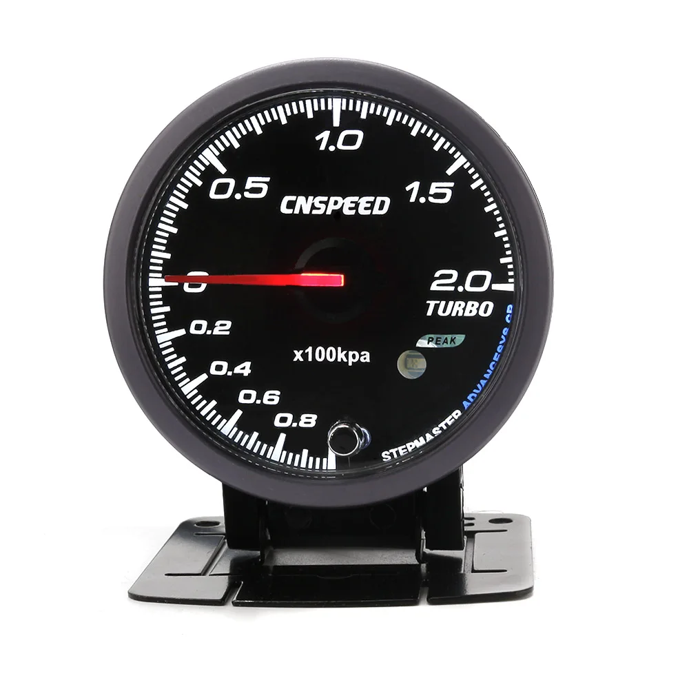 CNSPEED 60 мм 12 в автомобильный турбо Boost Gauge 2 бар+ регулируемый турбо Boost контроллер комплект с датчиком освещения YC101411