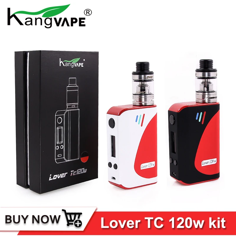 Аутентичные kangvape Lover TC 120 Вт набор пар TC поле mod встроенный 5000mA батареи smod распылитель 2 мл VAPE электронный сигареты kit