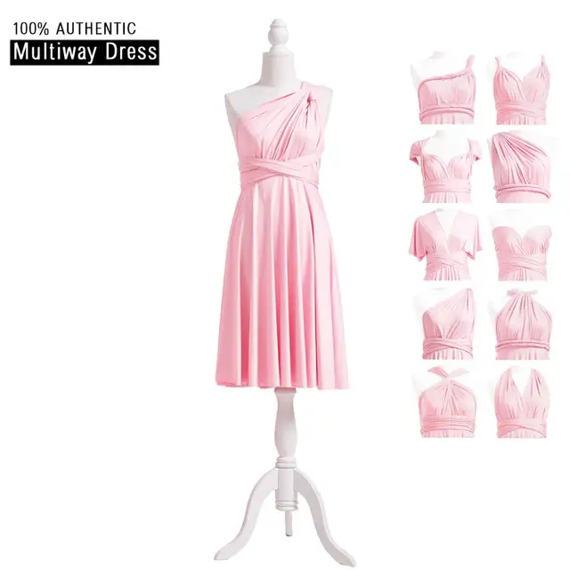 light pink wrap dress short