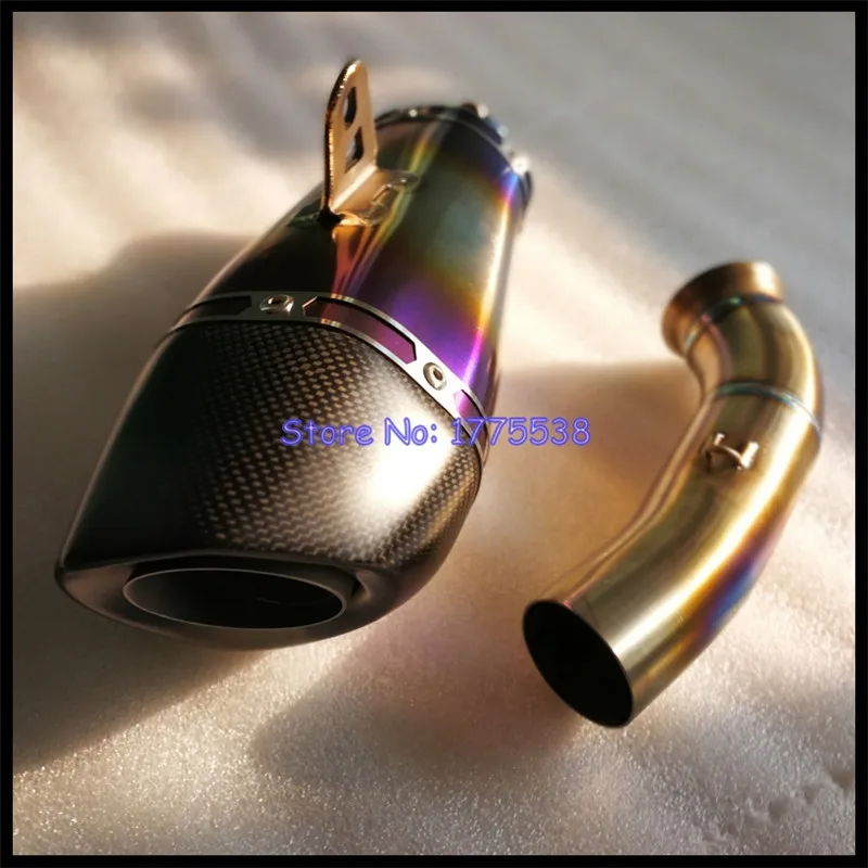 Titanium Alloy for KTM 390 DUKE RC 390 2017-2023 Motorcycle Exhaust Muffler Escape Link Pipe Carbon Tip for KTM RC 390 DUKE 390 - Image 4