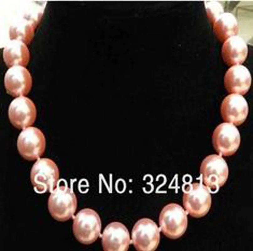 

New Lovely 10mm Pink South Sea Shell Pearl Necklace
