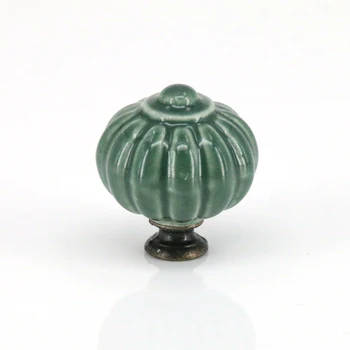 

Furniture Vintage Ceramic Handles Cabinet Knobs and Handle Cupboard Closet Dresser Drawer Pulls Dark Green 6PCS